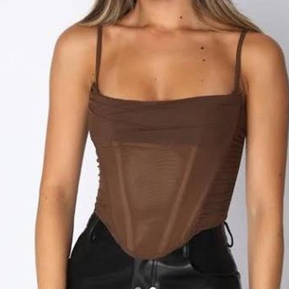 White Fox Out of Focus Bustier Chocolate